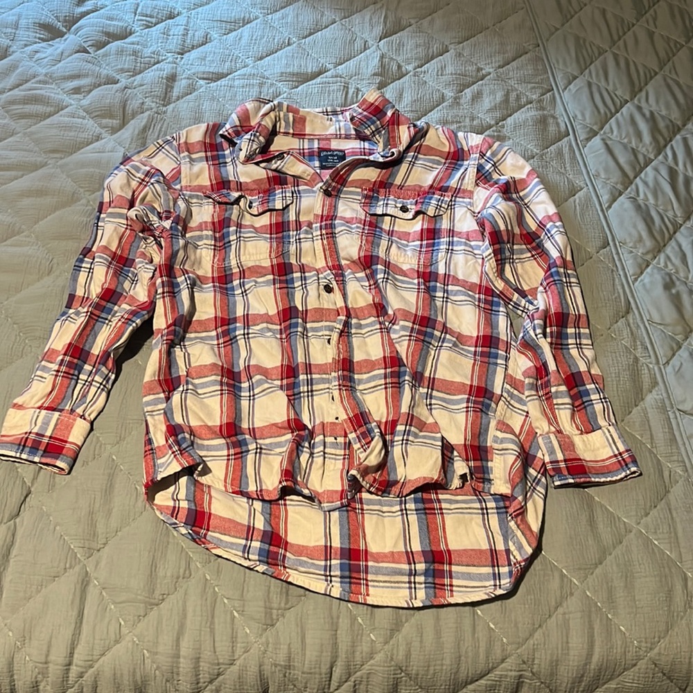 Red, white, and blue flannel